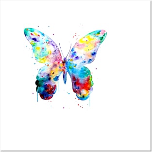 Butterfly, watercolor art, colorful butterfly, nursery Posters and Art